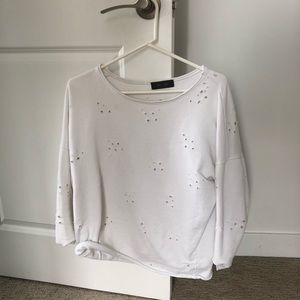 Oak + Fort | Distressed Sweatshirt